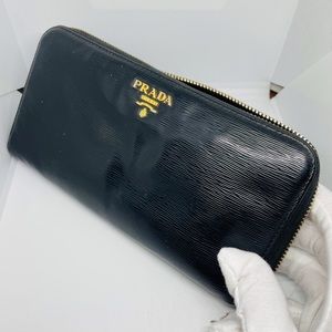 Prada large leather wallet